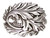 Unique Buckle Antique Silver Leaf Engraved Leaf Belt Buckle