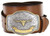 Western Floral Gold Longhorn Buckle Genuine Full Grain Leather Casual Jean Belt 1-1/2"(38mm) Wide