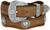 Fort Worth Cowboy Cowgirl Western Belt Crazy Horse Scalloped Genuine Leather Belt 1-1/2"(38mm) Wide