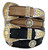 Gold Horseshoe Conchos Crazy Horse Scalloped Genuine Leather Western Belt 1-1/2"(38mm) Wide