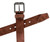 LA2046 Genuine Leather Stippled Design Casual Belt Roller Buckle 1-1/2"(38mm) Wide