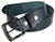 Black Engraved Classic Buckle Genuine Full Grain Leather Casual Jean Belt 1-1/2"(38mm) Wide