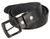 Black Engraved Classic Buckle Genuine Full Grain Leather Casual Jean Belt 1-1/2"(38mm) Wide