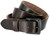 Black Engraved Classic Buckle Genuine Full Grain Leather Casual Jean Belt 1-1/2"(38mm) Wide