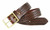 Utility Uniform Work Belt Basketweave One Piece Full Grain Cowhide Leather Belt 1-3/4"(45mm) Wide