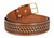 Utility Uniform Work Belt Basketweave One Piece Full Grain Cowhide Leather Belt 1-3/4"(45mm) Wide