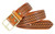Utility Uniform Work Belt Basketweave One Piece Full Grain Cowhide Leather Belt 1-3/4"(45mm) Wide