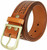 Uniform Work Belt Basketweave One Piece Full Grain Cowhide Leather Belt 1-3/4"(45mm) Wide