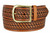 Uniform Work Belt Basketweave One Piece Full Grain Cowhide Leather Belt 1-3/4"(45mm) Wide