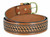 Uniform Work Belt Basketweave One Piece Full Grain Cowhide Leather Belt 1-3/4"(45mm) Wide