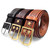 Uniform Work Belt Basketweave One Piece Full Grain Cowhide Leather Belt 1-3/4"(45mm) Wide