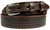 Genuine Full Grain Leather Basketweave Tooled Engraved Western Ranger Belt