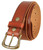 Solid Brass Vintage Buckle Genuine Full Grain Leather Casual Jean Belt 1-1/2"(38mm) Wide