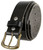 Solid Brass Vintage Buckle Genuine Full Grain Leather Casual Jean Belt 1-1/2"(38mm) Wide