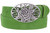 Silver Rose Buckle Casual Jean Belt Suede Leather Belt 1-1/2"(38mm) Wide