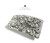 HA0850 LASRP Rhinestone Crystal Belt Buckle Antique Rectangle Floral Engraved Buckle - Silver-Full Crystal