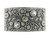 Rhinestone Crystal Belt Buckle Antique Oval Floral Engraved Buckle -Light Silk