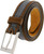 Lejon Made in USA Belt Nubuck Stitched Edges Crossweaved Leather Casual Dress Belt 1-3/8"(35mm) Wide