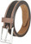 Lejon Made in USA Belt Nubuck Stitched Edges Crossweaved Leather Casual Dress Belt 1-3/8"(35mm) Wide