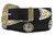 Laredo Gold Longhorn Steer Conchos Crazy Horse Scalloped Genuine Leather Western Belt 1-1/2"(38mm) Wide