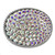 Western Antique Silver Engraved Rhinestone Crystal Belt Buckle Fits 1-1/2"(38mm) Wide Belt (Crystal AB)