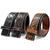 BS322602 Genuine Full Grain Leather Western Floral Engraved Tooled Belt Strap 1-1/4"(32mm) Wide