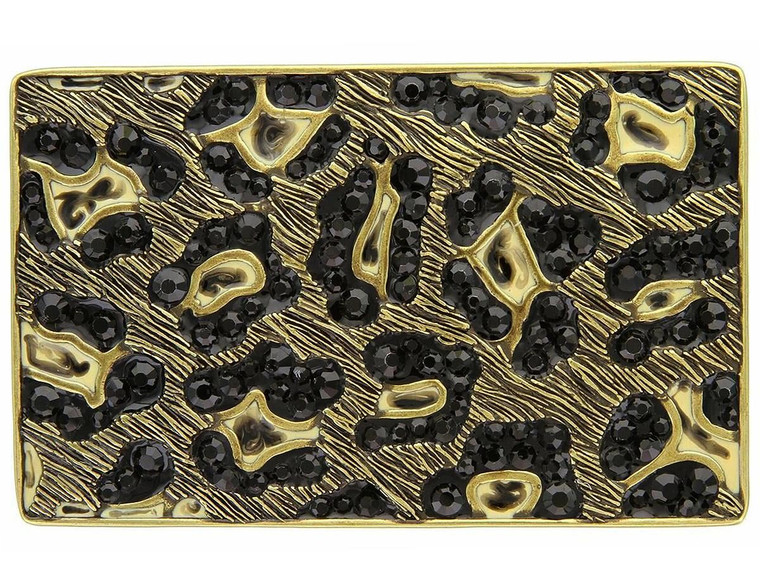 HA0707 Antique Brass Rhinestone Belt Buckle fits up to 1-1/2"(38mm) Belt