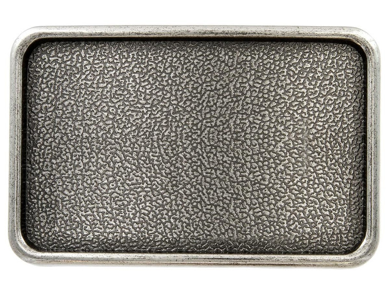 Rectangular Plain Plaque Blank Plain Buckle Belt Buckle Fits 1-1/2" (38mm) Wide Belt-Antique Silver