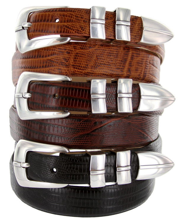 Marin Silver Genuine Full-Grain Cowhide Leather Designer Golf Dress Belt