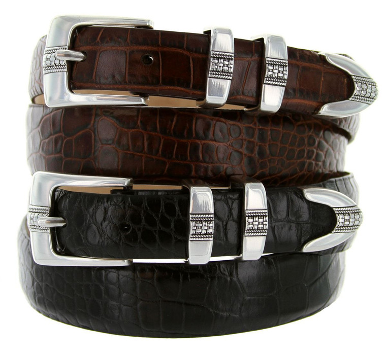 Miller Men's Genuine Full-Grain Cowhide Leather Designer Dress Belt