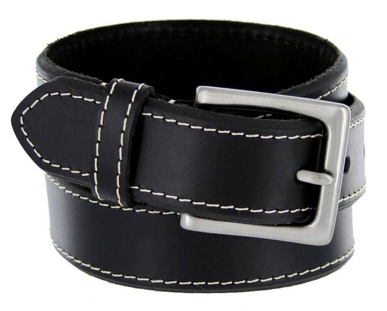 BS1801 Classic Office Career Genuine Leather Casual Dress Belt 1-3/8"(35mm) Wide