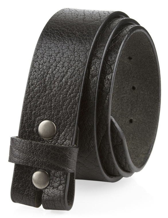 Genuine Full Grain Leather Belt Strap with Snaps on 1-1/2"(38mm) Wide Made in U.S.A