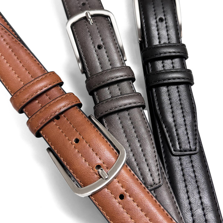 Men's Leather Belts Vegan Faux Leather Belt Classic Work Business Dress Belt