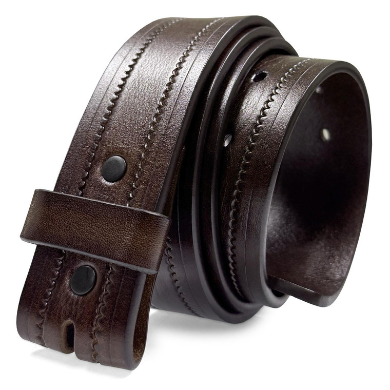 380046 Genuine Full-Grain Cowhide Leather Tooled Engraved Belt Strap 1-1/2"(38mm)