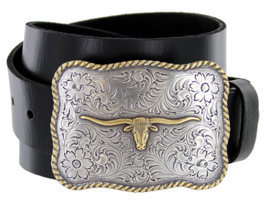 New Geo Buckle Wide Belt 169 Wide Brown Leather Belt With Double G Buckle | GUCCI® US main image 2