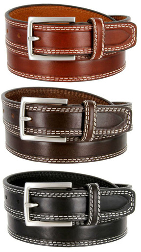 S074-30 Made in Italy Belts Genuine Leather Casual Dress Belt 1-1