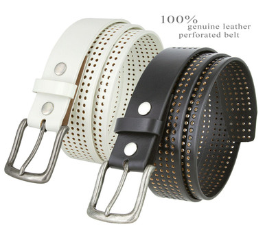 Brody Perforated Golf Belt Genuine Full Grain Leather Belt 1  display picture 1