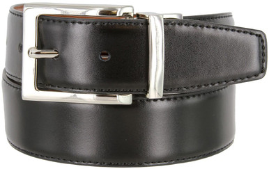 A505S Silver Men's Reversible Belt Genuine Leather Dress