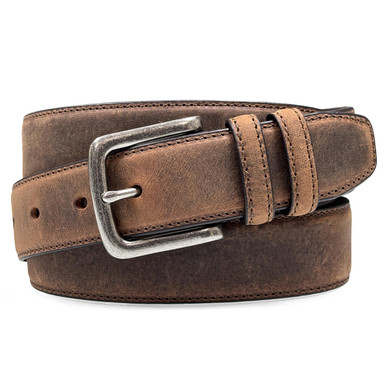 Men's Belt Crazy Horse Genuine Leather Casual Jean Belt 1-3/8