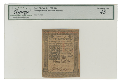 Pennsylvania Colonial Currency - Fr. PA-170 Pennsylvania Colonial Currency - Fr. PA-170