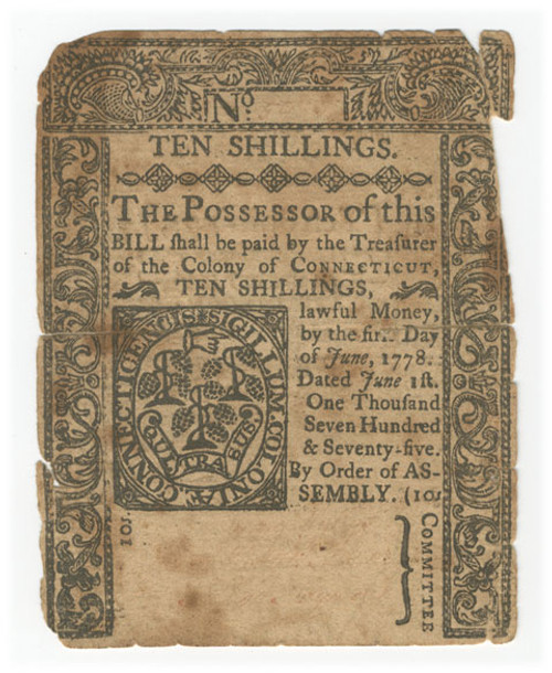 Connecticut Colonial Currency - FR. CT-185 Connecticut Colonial Currency - FR. CT-185
