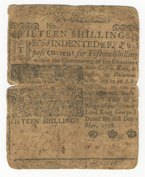 Delaware Colonial Currency - FR. DE-59.