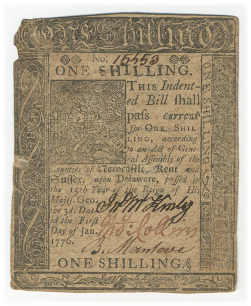 Delaware Colonial Currency - FR. DE-73. Delaware Colonial Currency - FR. DE-73.