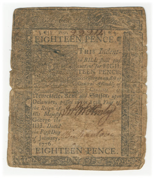 Delaware Colonial Currency - FR. DE-74. Delaware Colonial Currency - FR. DE-74.