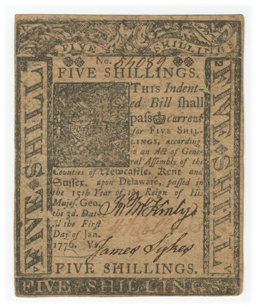 Delaware Colonial Currency - FR. DE-77. Delaware Colonial Currency - FR. DE-77.