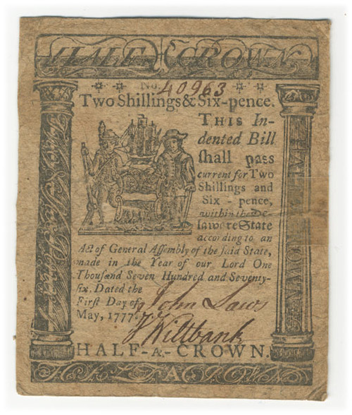 Delaware Colonial Currency - FR. DE-87. Delaware Colonial Currency - FR. DE-87.
