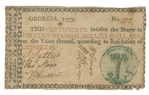 Georgia Colonial Currency - FR. GA-92. Georgia Colonial Currency - FR. GA-92.