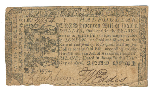 Maryland Colonial Currency - FR. MD-64 Maryland Colonial Currency - FR. MD-64