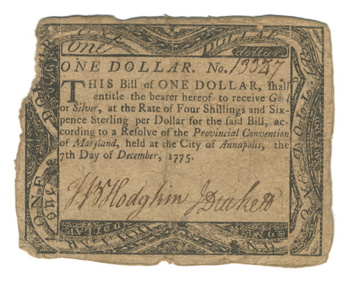 Maryland Colonial Currency - FR. MD-84 Maryland Colonial Currency - FR. MD-84