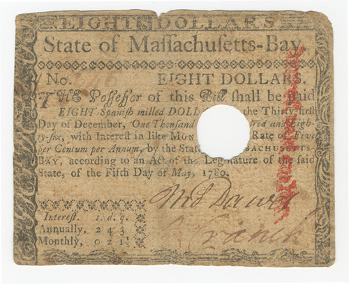 State of Massachusetts Bay Currency - FR. MA-284 State of Massachusetts Bay Currency - FR. MA-284